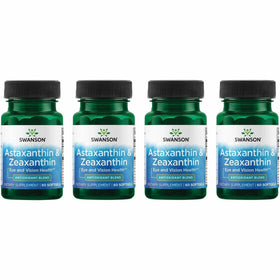 Swanson Astaxanthin et Zeaxanthin 60 gélules vue avant