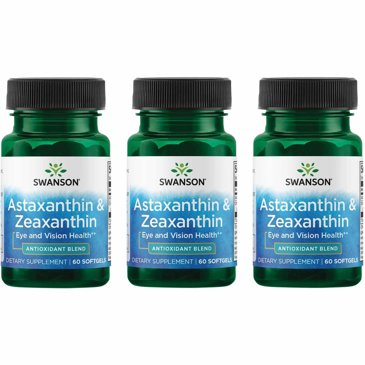 Swanson Astaxanthin & Zeaxanthin 60 gélules vue de face