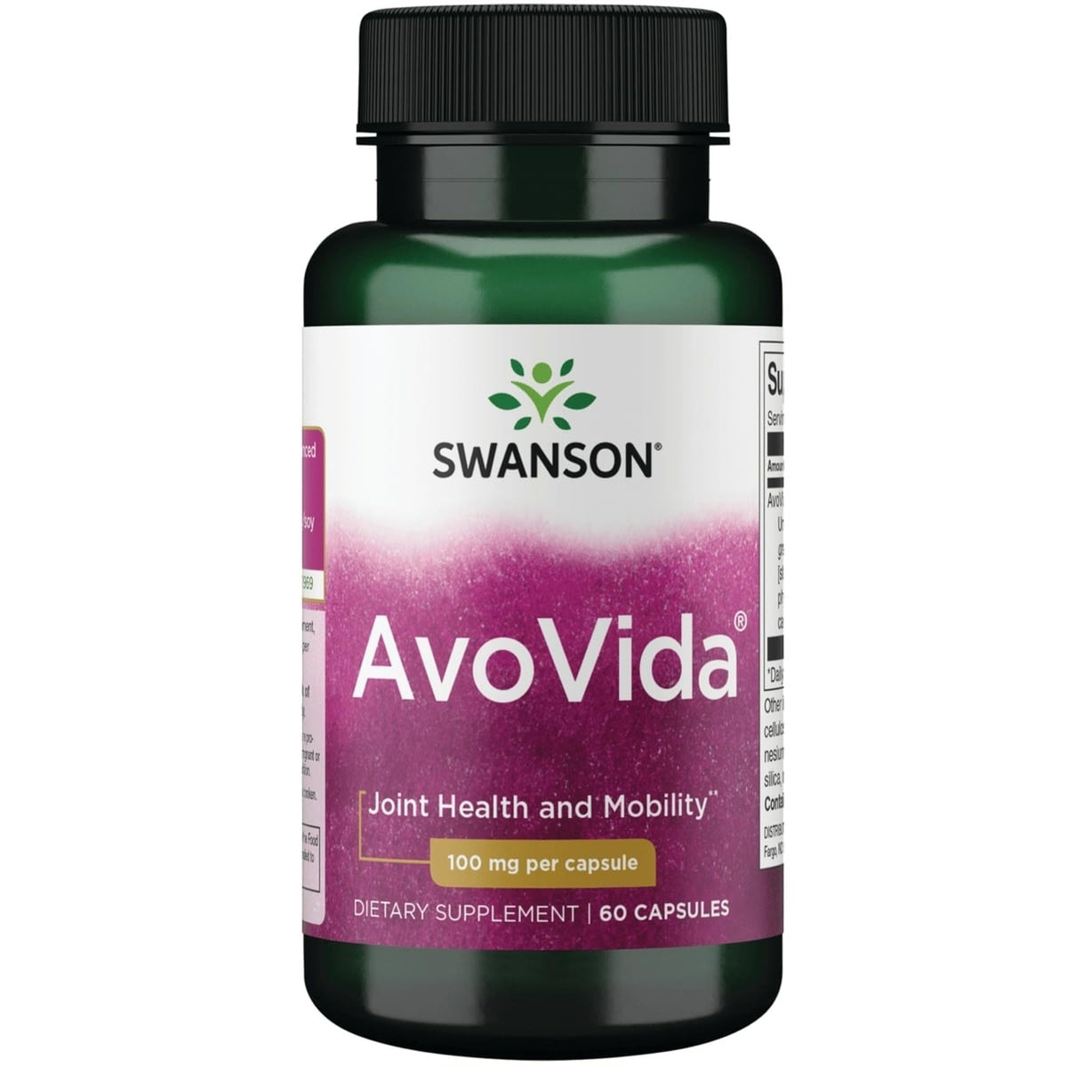 Swanson Avovida 100 mg 60 capsules vue de face