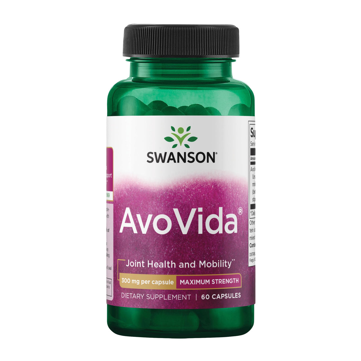 Swanson AvoVida Complément Alimentaire 300 mg 60 Capsules vue de face