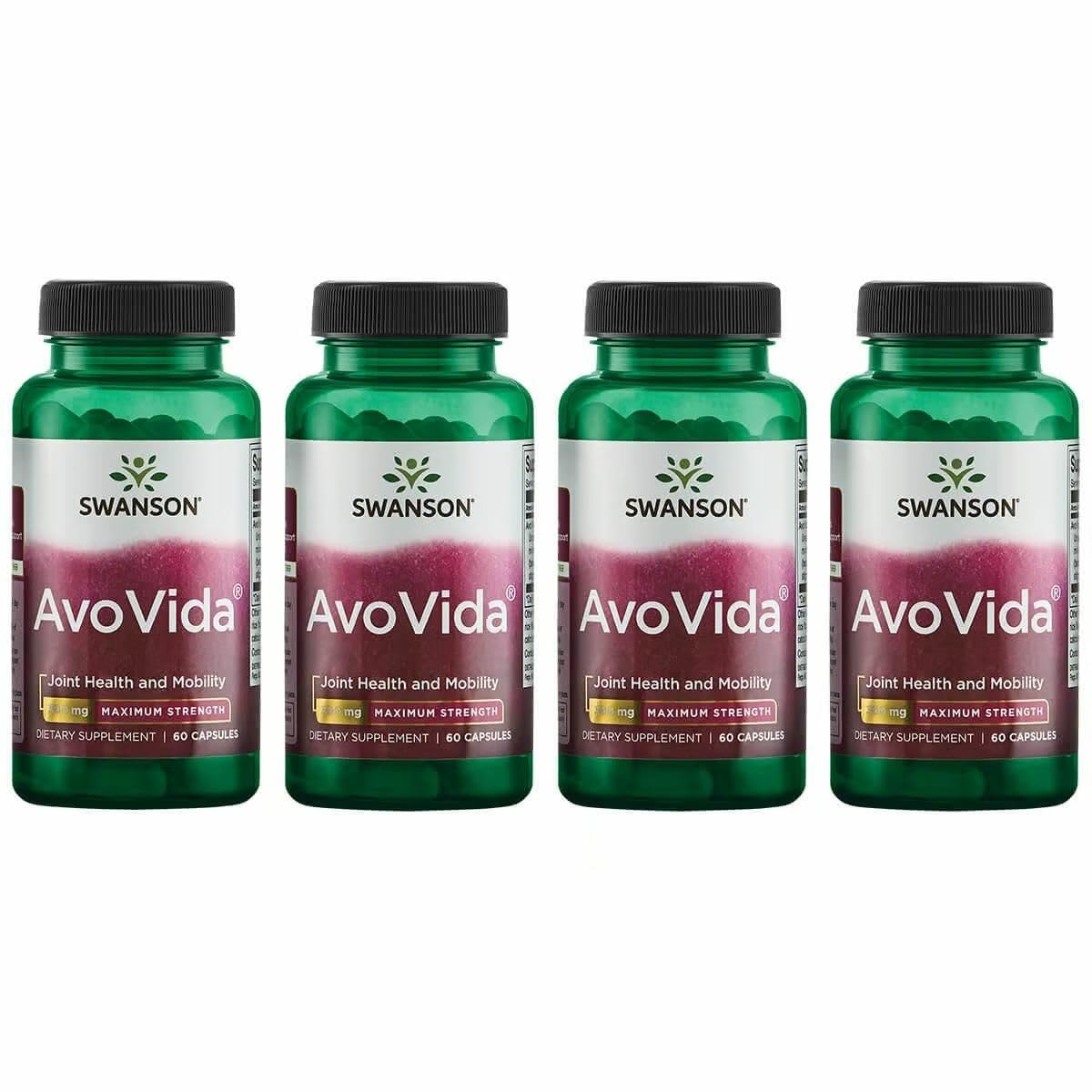 Swanson AvoVida Complément Alimentaire Articulaire 300 mg, 60 Capsules - vue de face