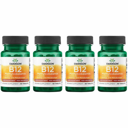 Swanson B-12 Methylcobalamine 5000 mcg comprimés boîte avant