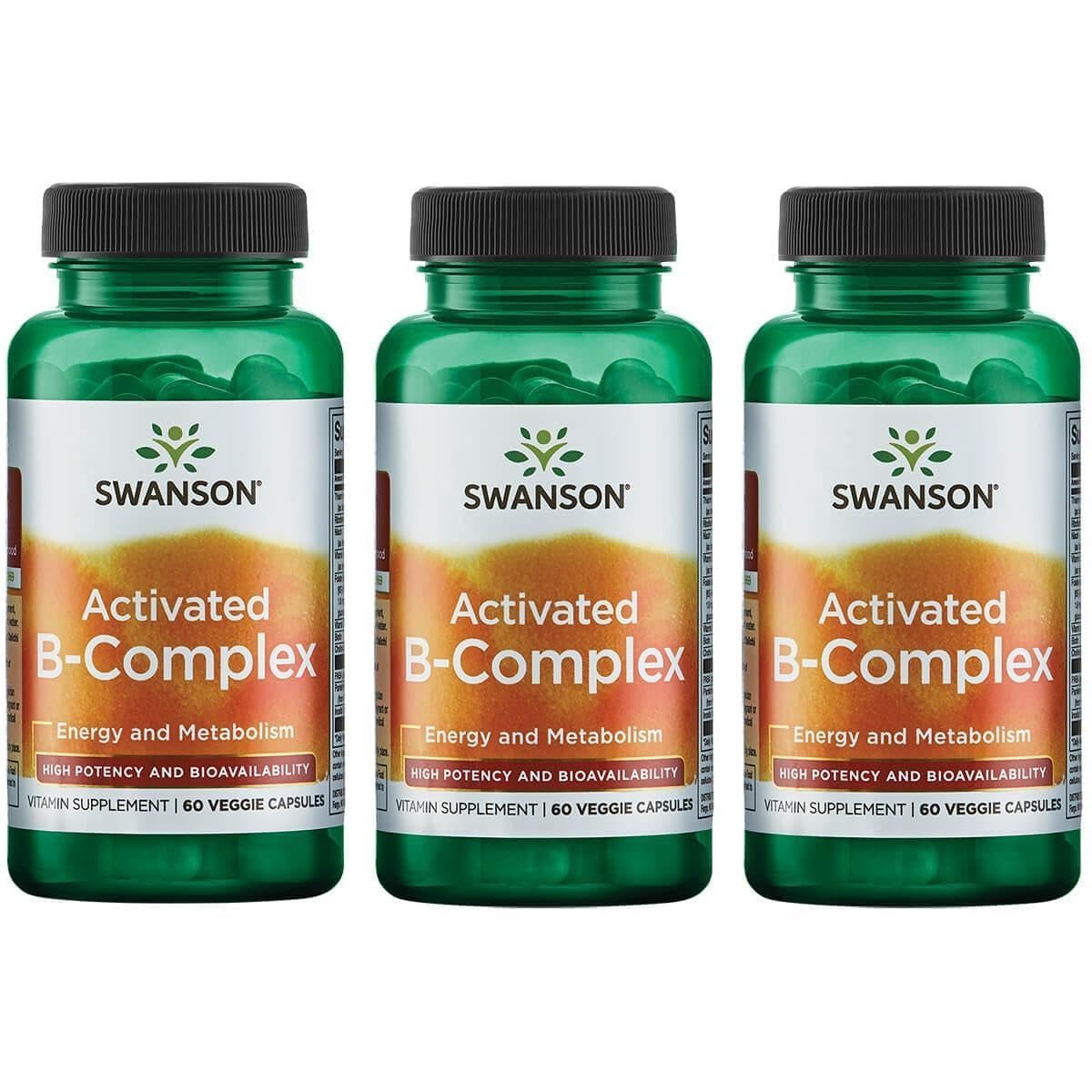 Swanson B-Complex Activé 60 Capsules Végétales vue de face
