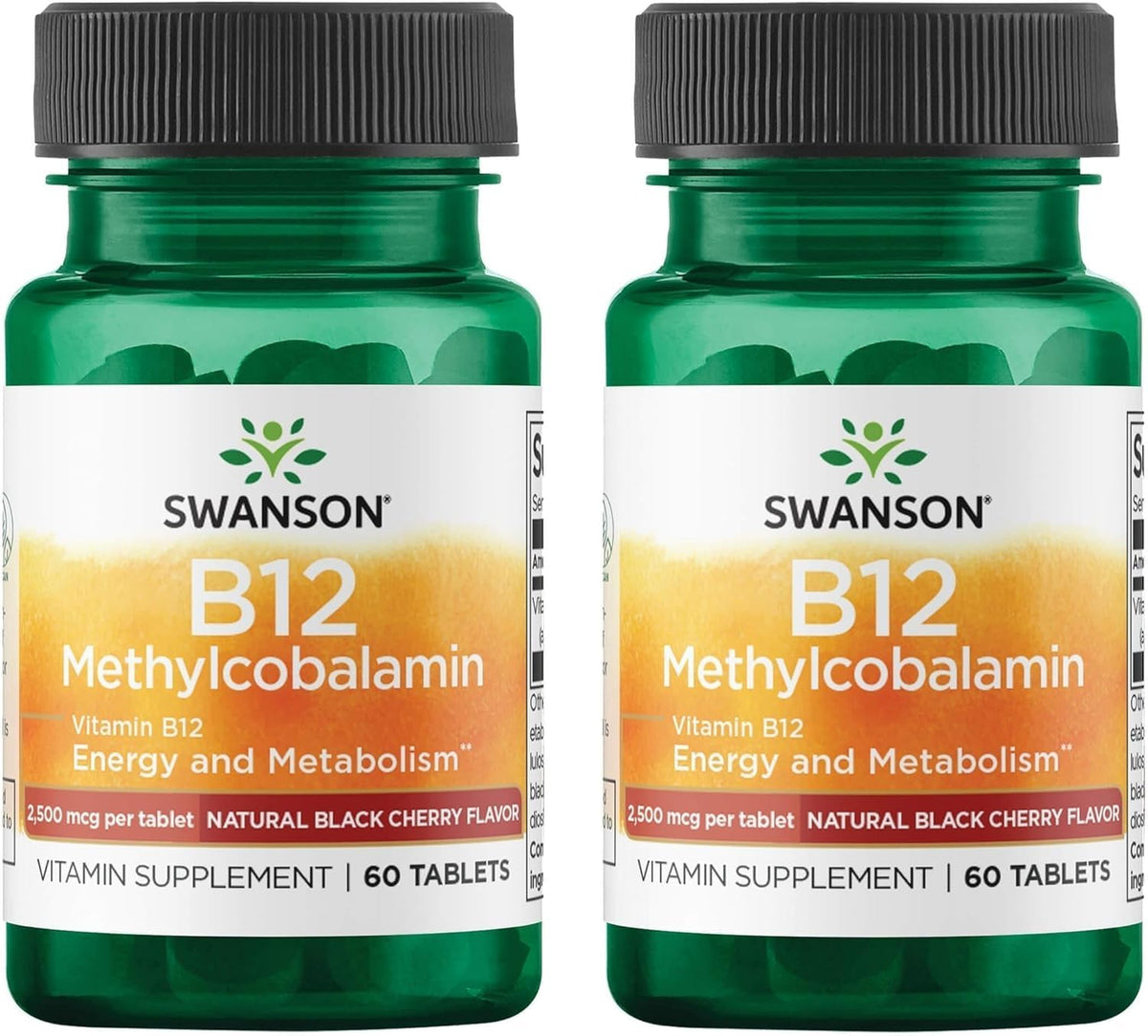 Swanson B12 Methylcobalamin 2500 mcg 60 comprimés packaging