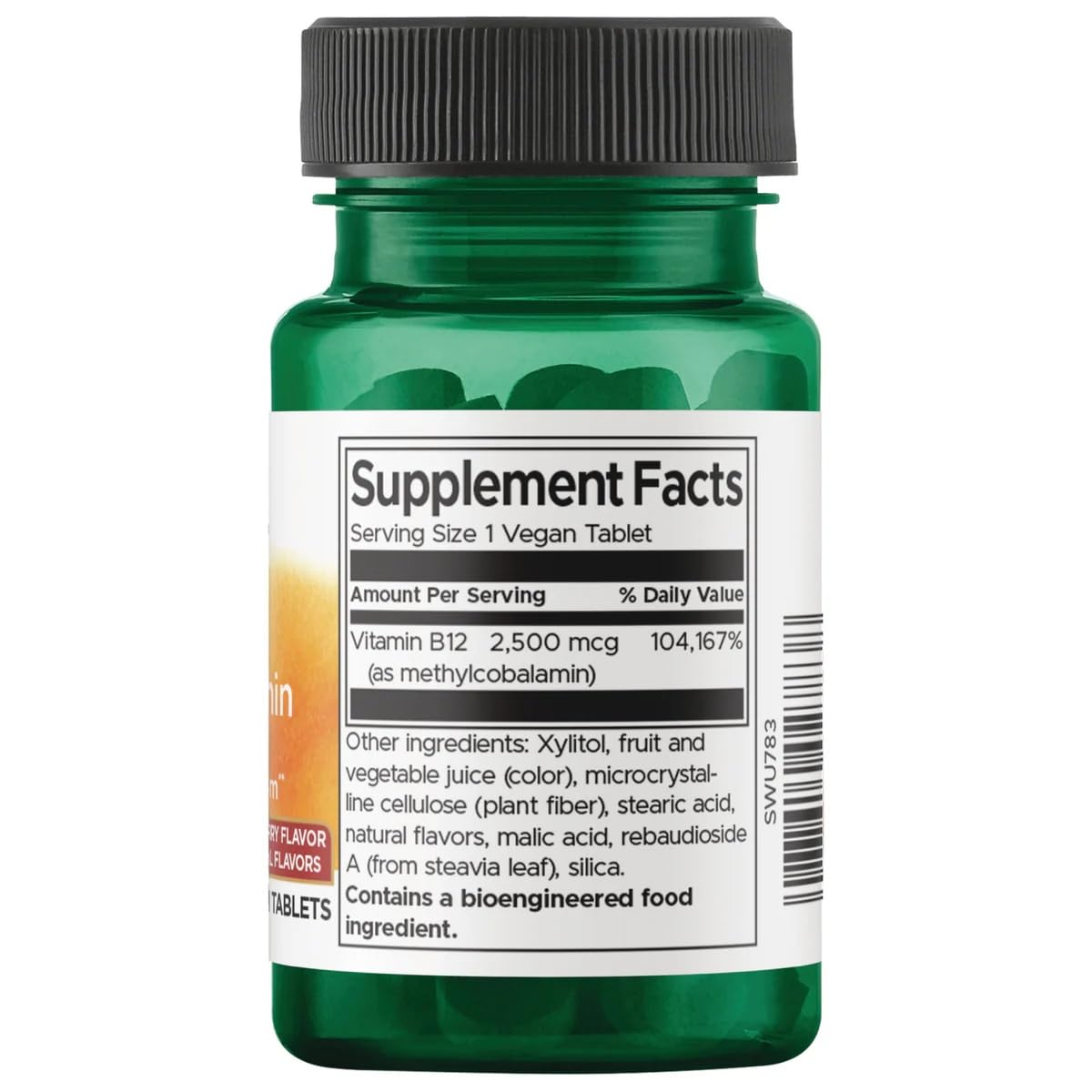 Swanson B12 Methylcobalamin 2500 mcg comprimé cerise noire