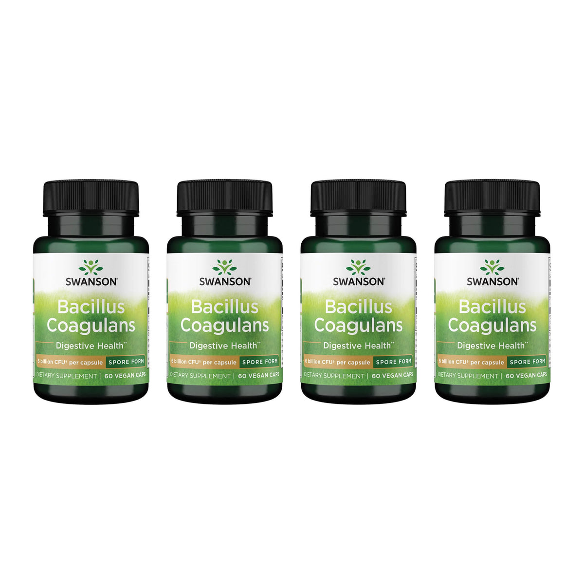 Swanson Bacillus Coagulans Probiotique 60 capsules végétales vue de face