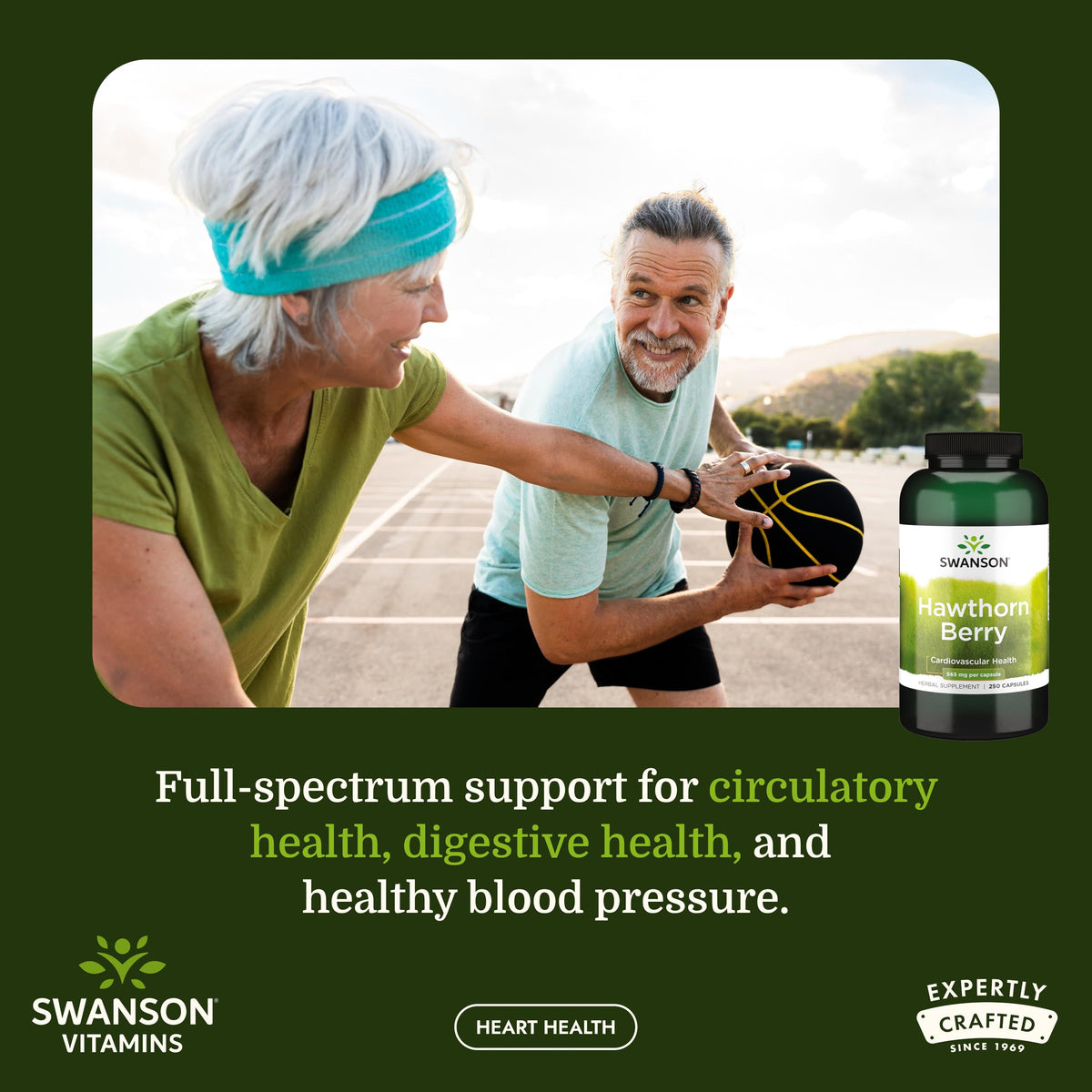 Swanson Baies de Monnaie du Pape 250 capsules vue de côté