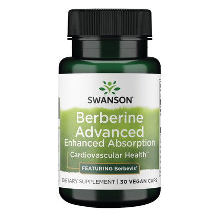 Swanson Berbérine Avancée 30 Caps Végétales vue de face