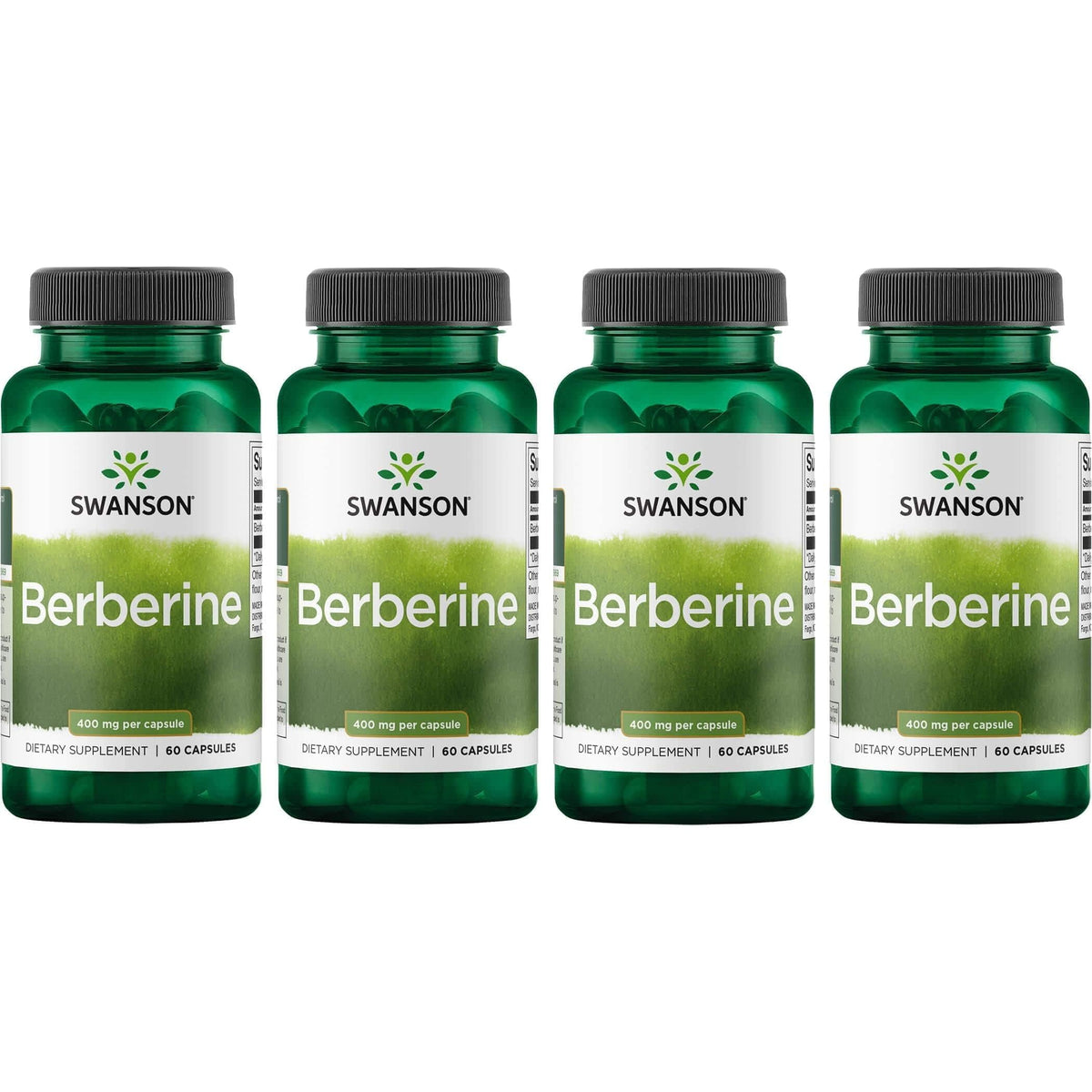 Swanson Berberine HCl 400 mg boîte de 60 capsules végétaliennes vue de face