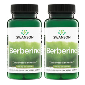 Swanson Berberine HCl 400 mg capsules front view