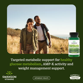 Swanson Berberine HCl 400 mg capsules side view
