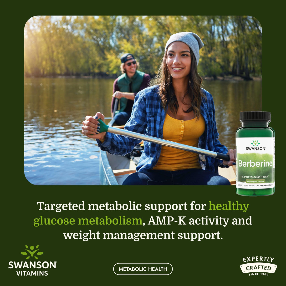 Swanson Berberine HCl 400 mg capsules végétales arrière