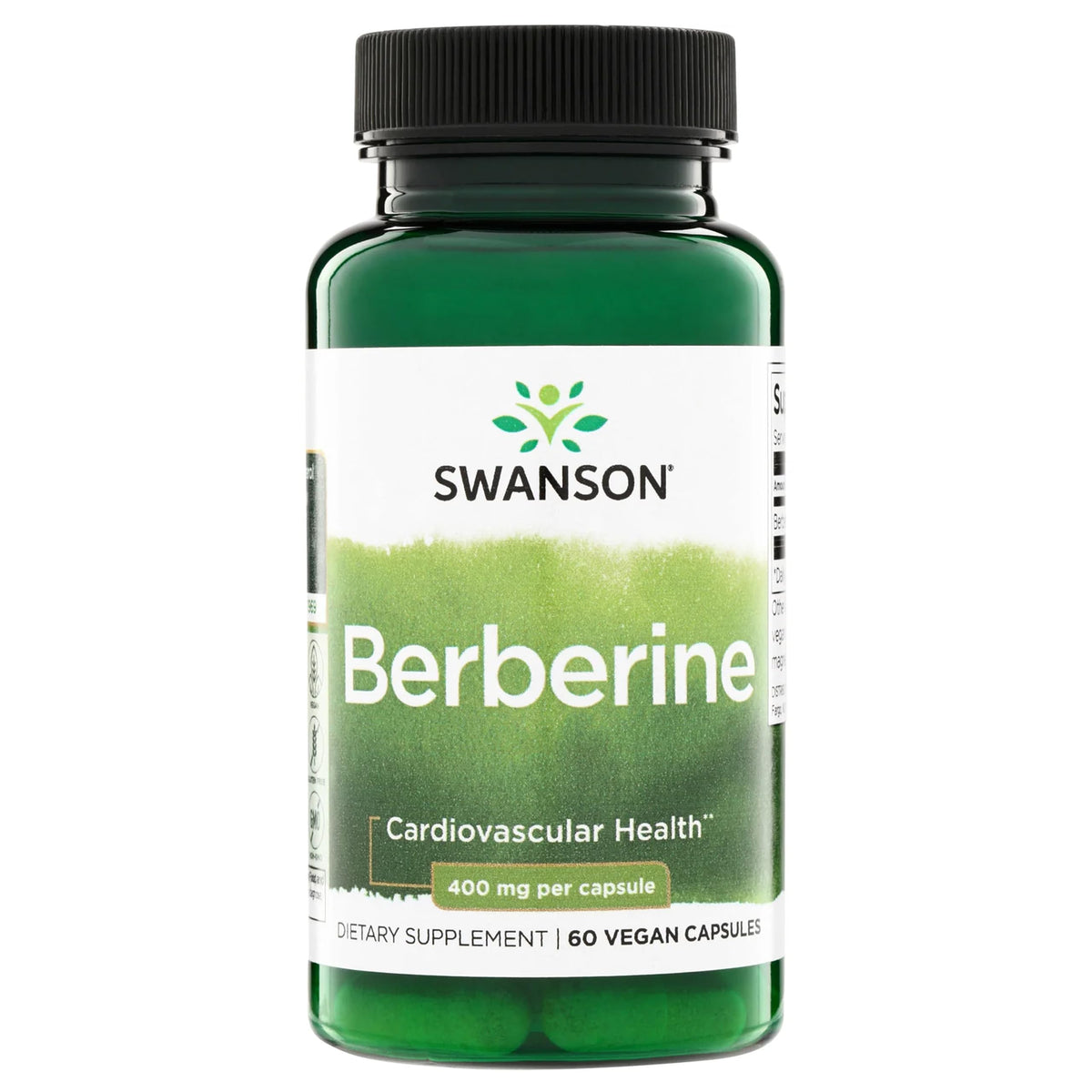 Swanson Berberine HCl 400 mg capsules végétales avant