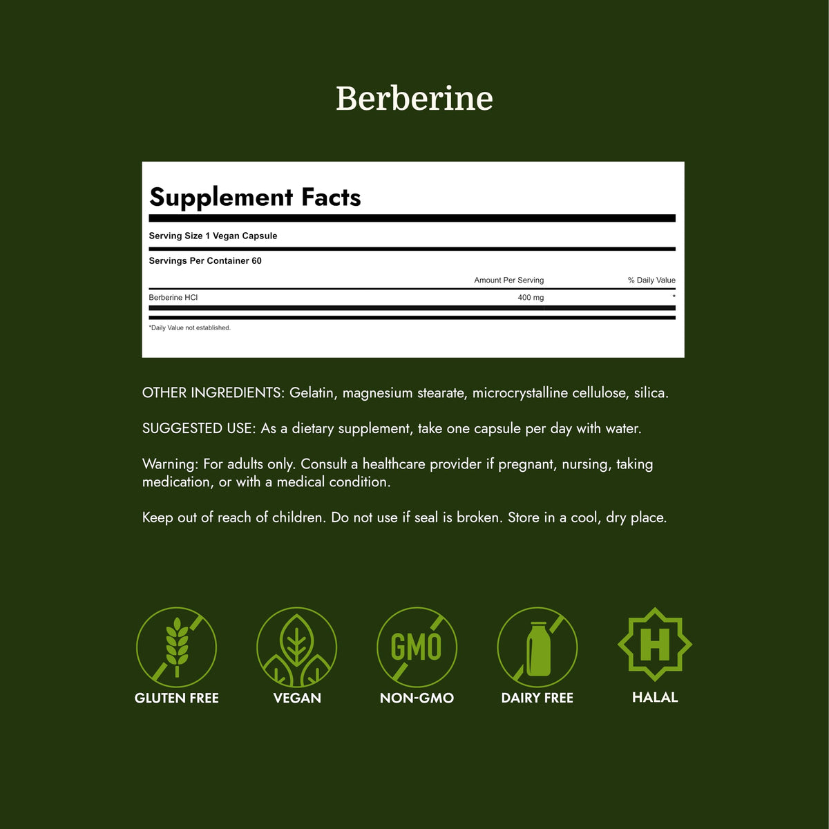 Swanson Berberine HCl capsule close-up