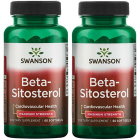 Swanson Beta Sitosterol 160 mg 60 Capsules duo vue avant