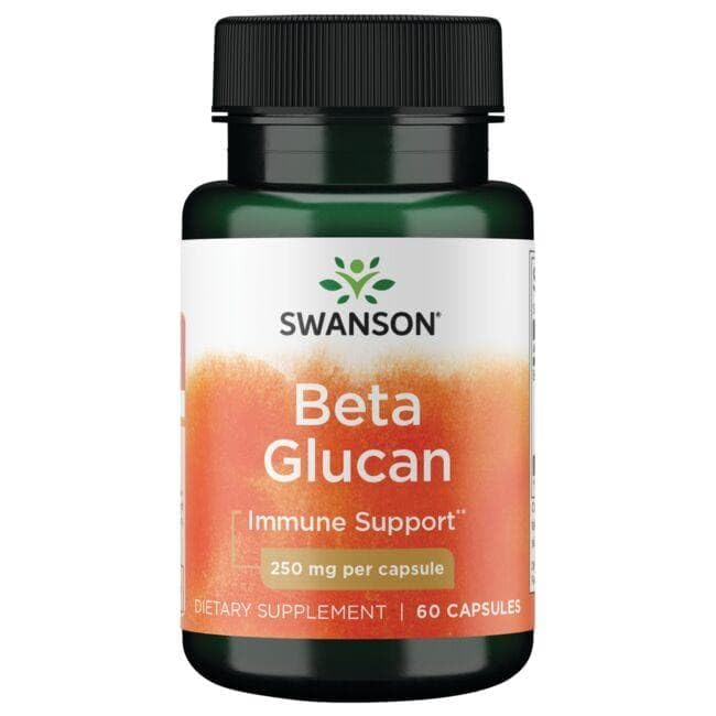 Swanson BetaRight Beta Glucan 250 mg 60 Capsules avec étiquette