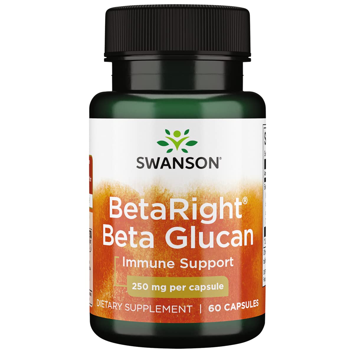 Swanson BetaRight Beta Glucan 250 mg 60 Capsules vue de face