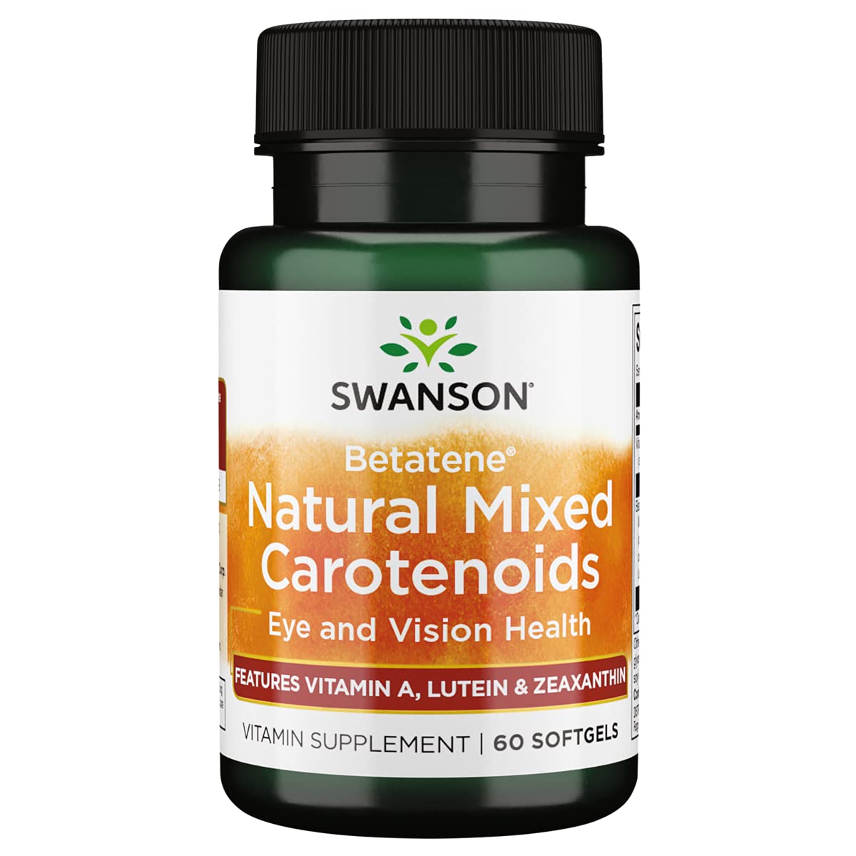 Swanson Betatene Caroténoïdes Naturels 60 Gélules avant