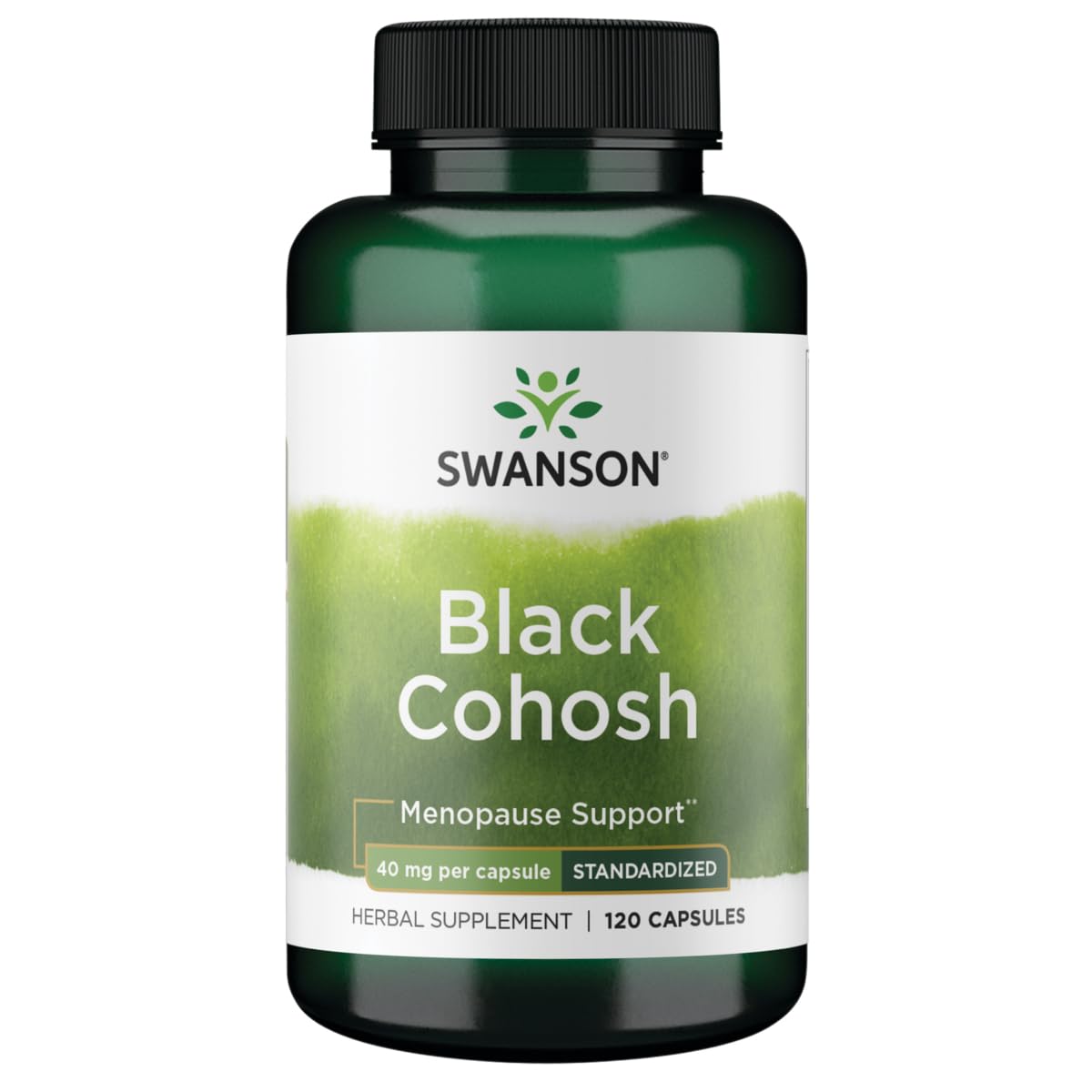 Swanson Black Cohosh 20 mg 120 Capsules vue de face