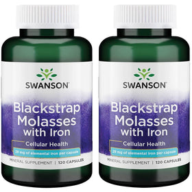 Swanson Blackstrap Molasses fer 29 mg capsules vue avant