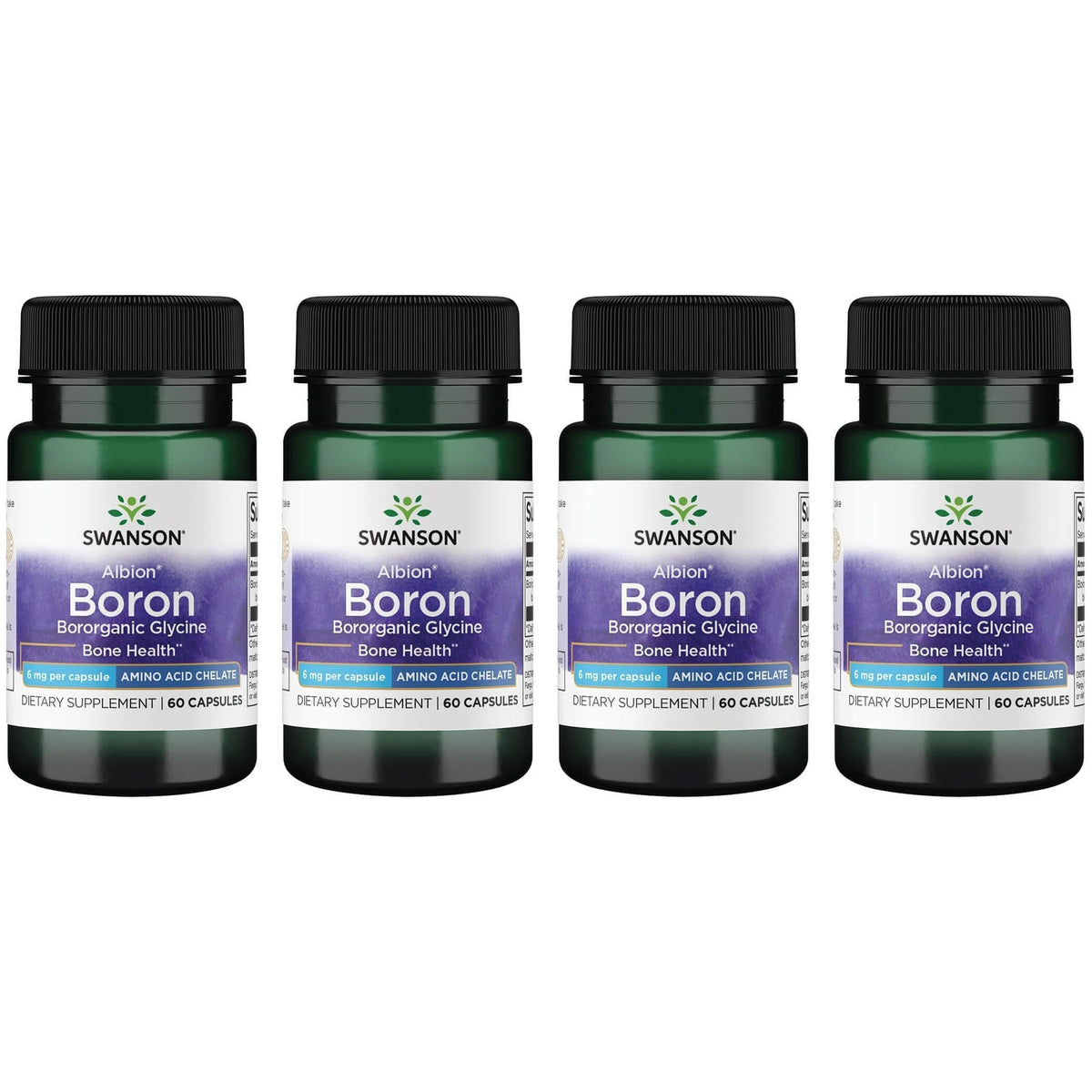 Swanson Boron 6 mg gélules vue de face avec étiquette