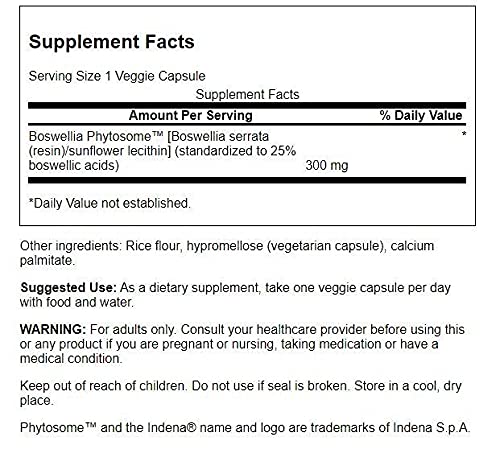 Swanson Boswellia Avancé 300 mg gélules végétales packaging