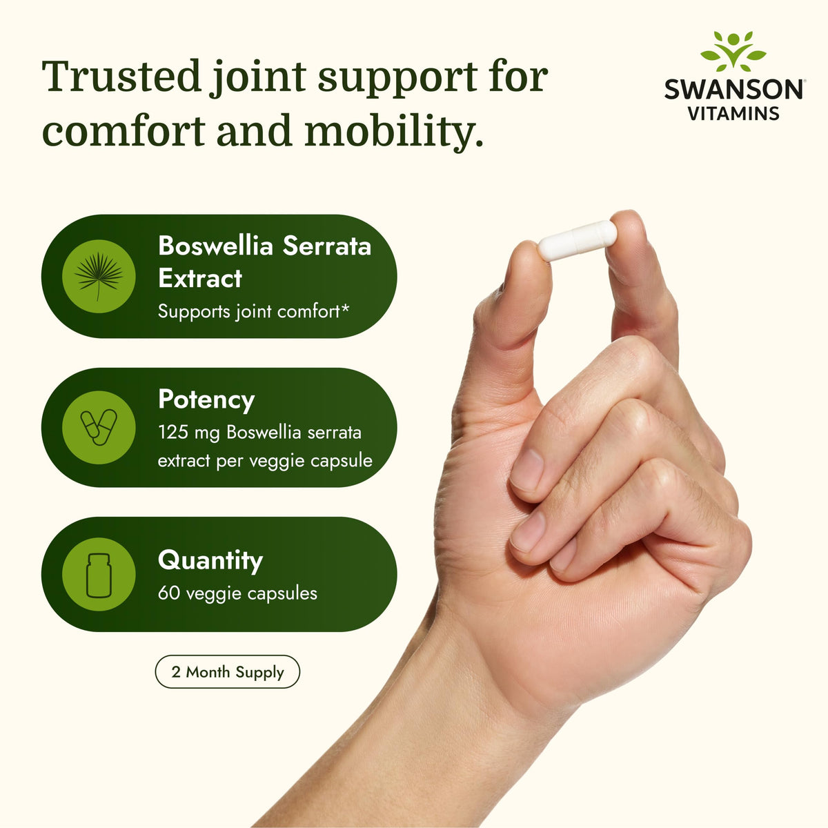 Swanson Boswellia Capsules en vue de côté