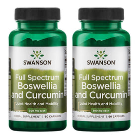 Swanson Boswellia & Curcumin 60 capsules front view