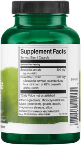 Swanson Boswellia Serrata 120 Capsules sur fond blanc