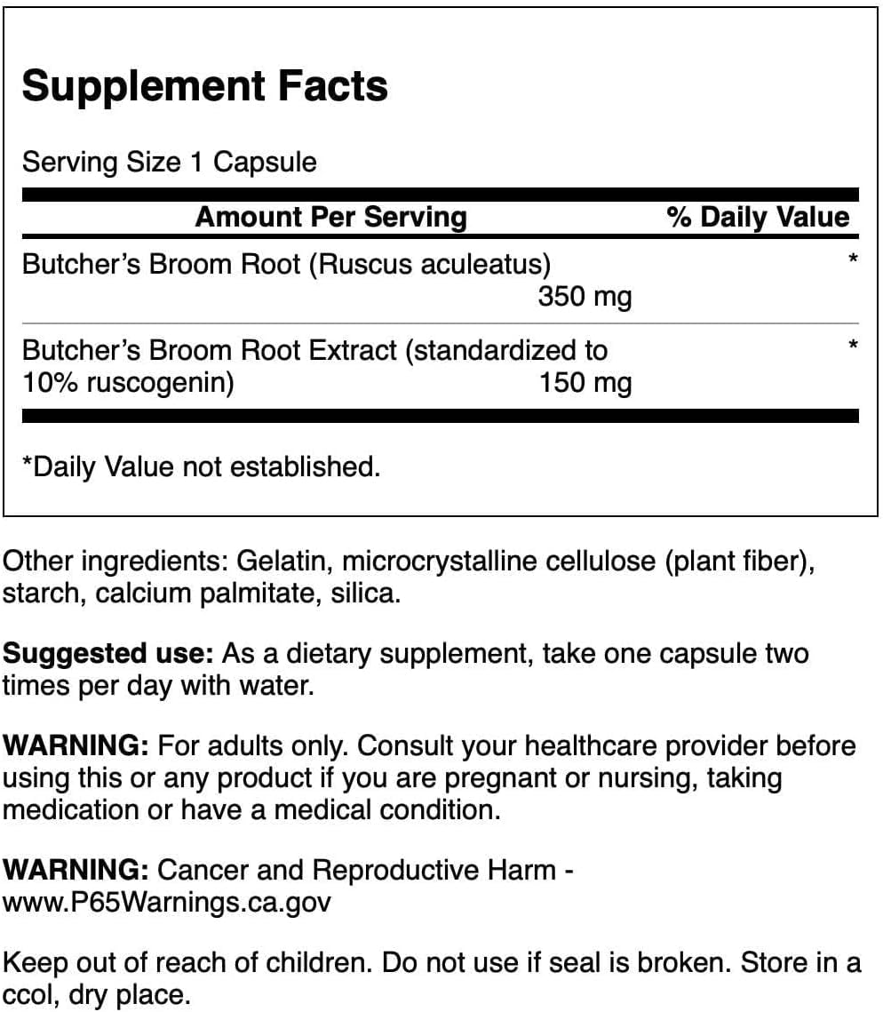 Swanson Butcher's Broom bottle side view