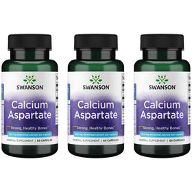 Swanson Calcium Aspartate 60 capsules, vue de face