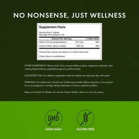 Swanson Calcium Citrate & Vitamine D3 comprimés sur une table