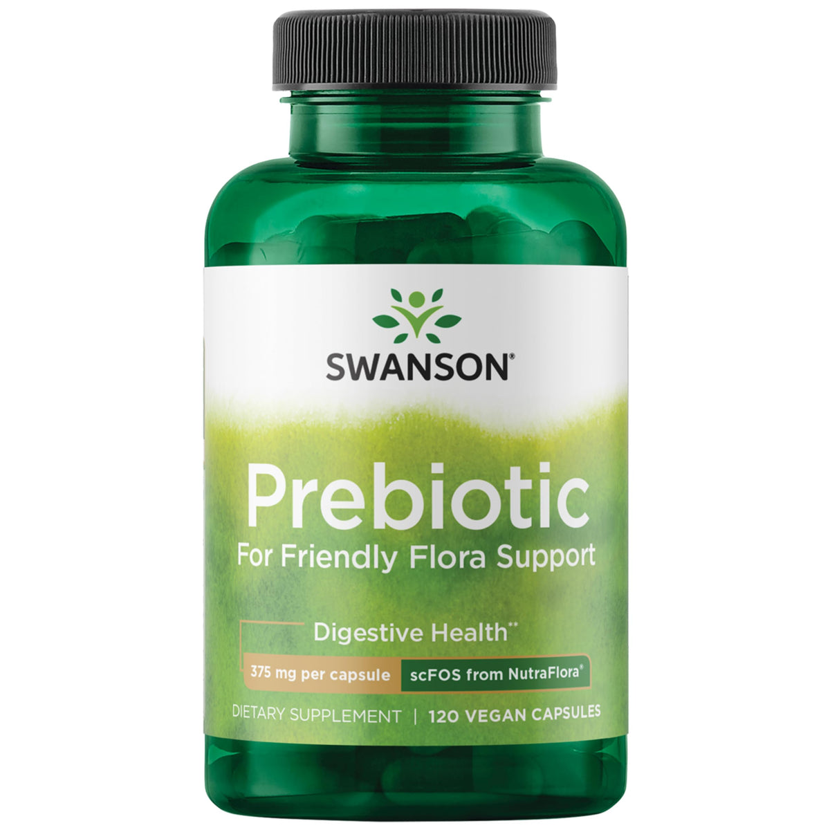 Swanson Capsules de Fibres Prébiotiques 750 mg, vue de face