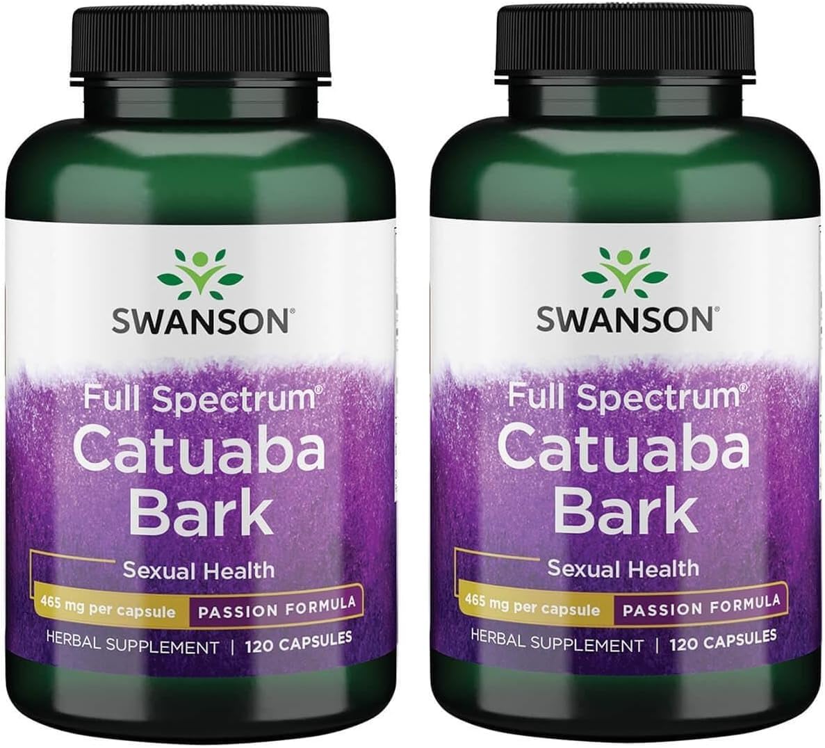 Swanson Catuaba Bark 465 mg 120 capsules, vue avant du produit