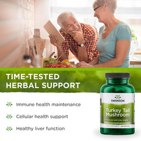 Swanson Champignon Turkey Tail 500 mg 120 capsules ouverte