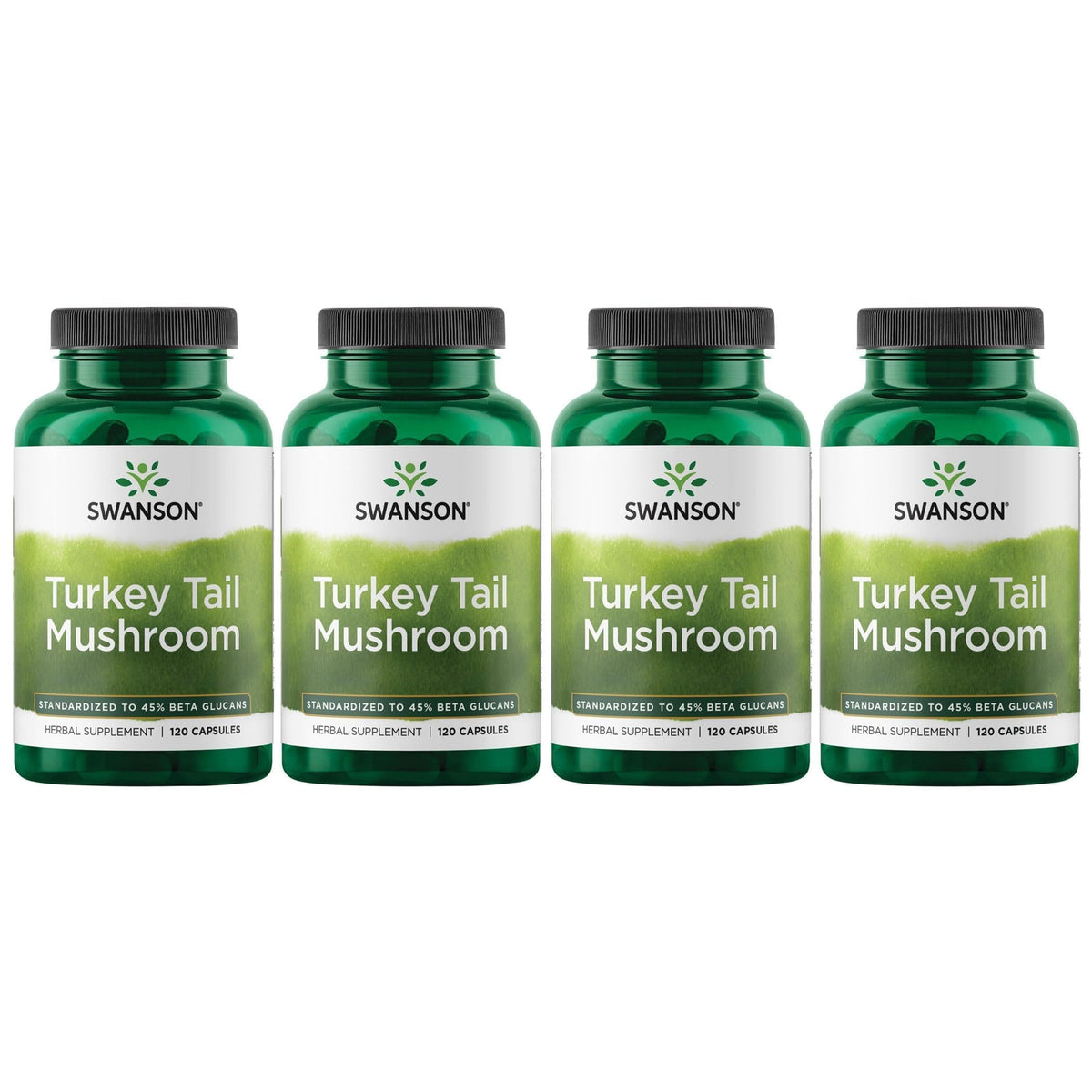 Swanson Champignon Turkey Tail 500 mg 120 capsules vue de face