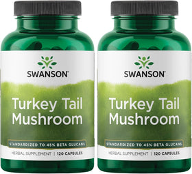 Swanson Champignon Turkey Tail 500 mg 120 Capsules vue de face