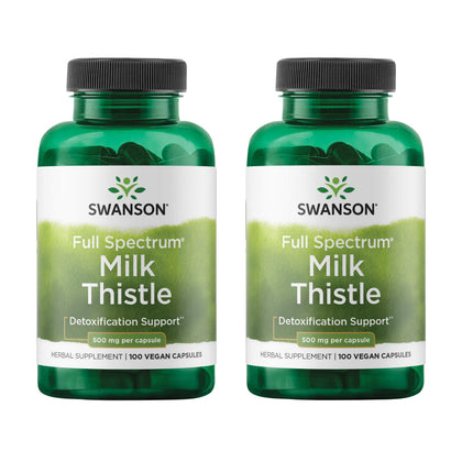 Swanson Chardon-Marie 500 mg 100 capsules végétales, vue de l'avant