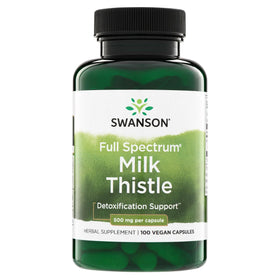 Swanson Chardon-Marie 500 mg capsules végétales, vue de face