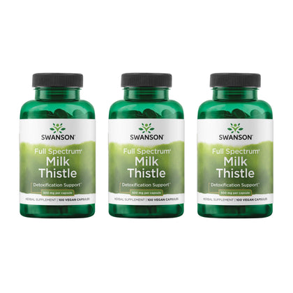 Swanson Chardon-Marie 500 mg capsules végétales, vue de face