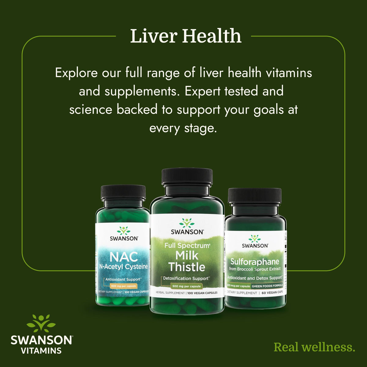 Swanson Chardon-Marie 500 mg sur une table en bois