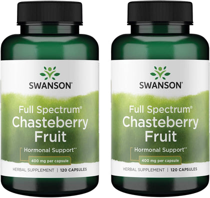 Swanson Chasteberry 400 mg capsules front view