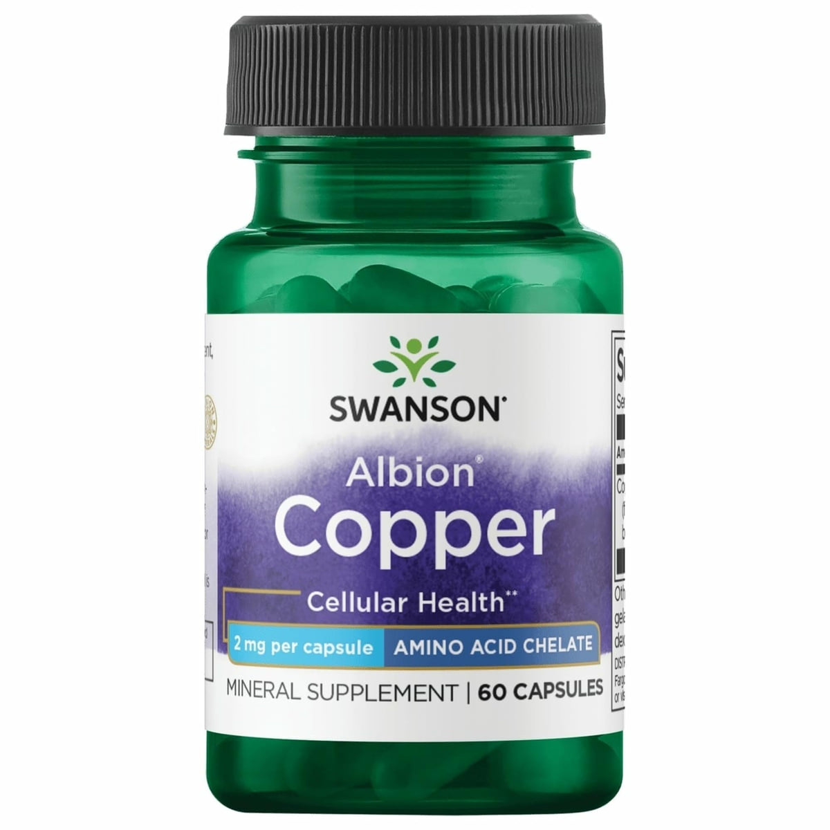 Swanson Chelated Copper 2 mg flacon de 60 capsules