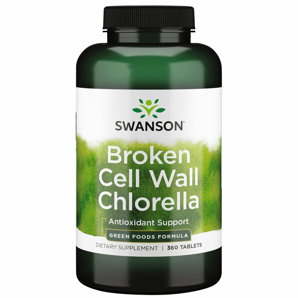 Swanson Chlorella 500 mg 360 tablettes vue avant