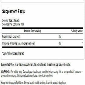 Swanson Chlorella 500 mg comprimés en bouteille