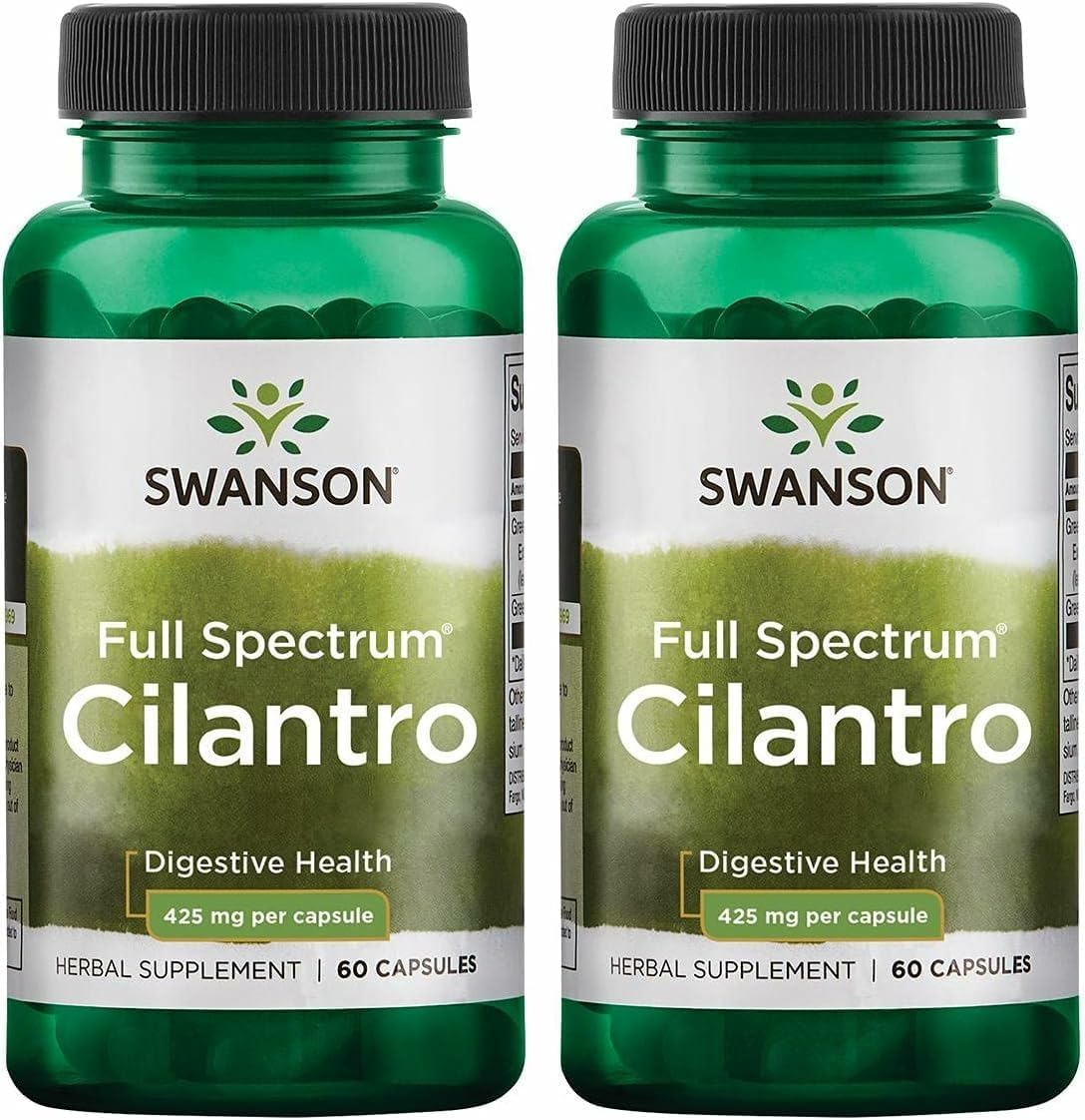 Swanson Cilantro 425 mg 60 capsules vue de face