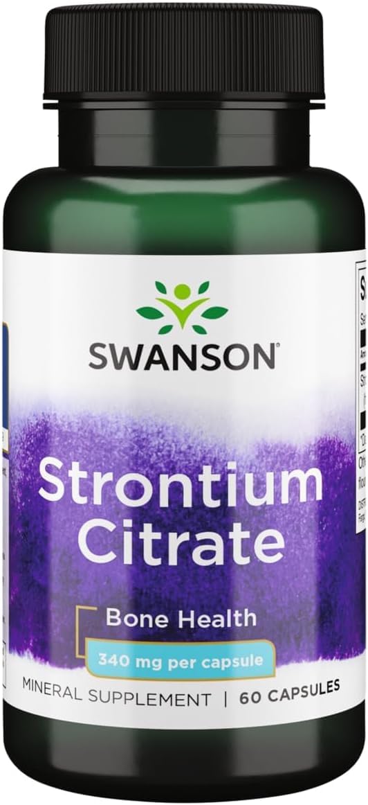 Swanson Citrate de Strontium 340 mg 60 capsules vue de face