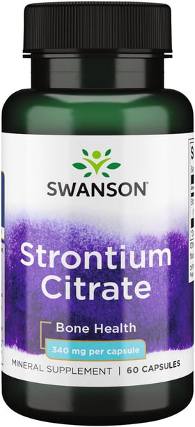 Swanson Citrate de Strontium 340 mg 60 capsules vue de face