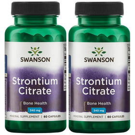 Swanson Citrate de Strontium 340 mg, 60 capsules, vue de face