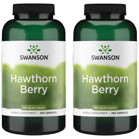 Swanson Complément Alimentaire Baies d'Aubépine 565 mg - 250 Capsules vue de face